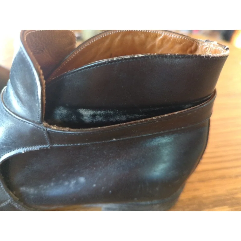 Vintage CHURCH'S CHEANEY Black Monk Strap Boots US Size 9 Made in England